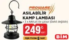 PROWARE ASILABİLİR KAMP LAMBASI